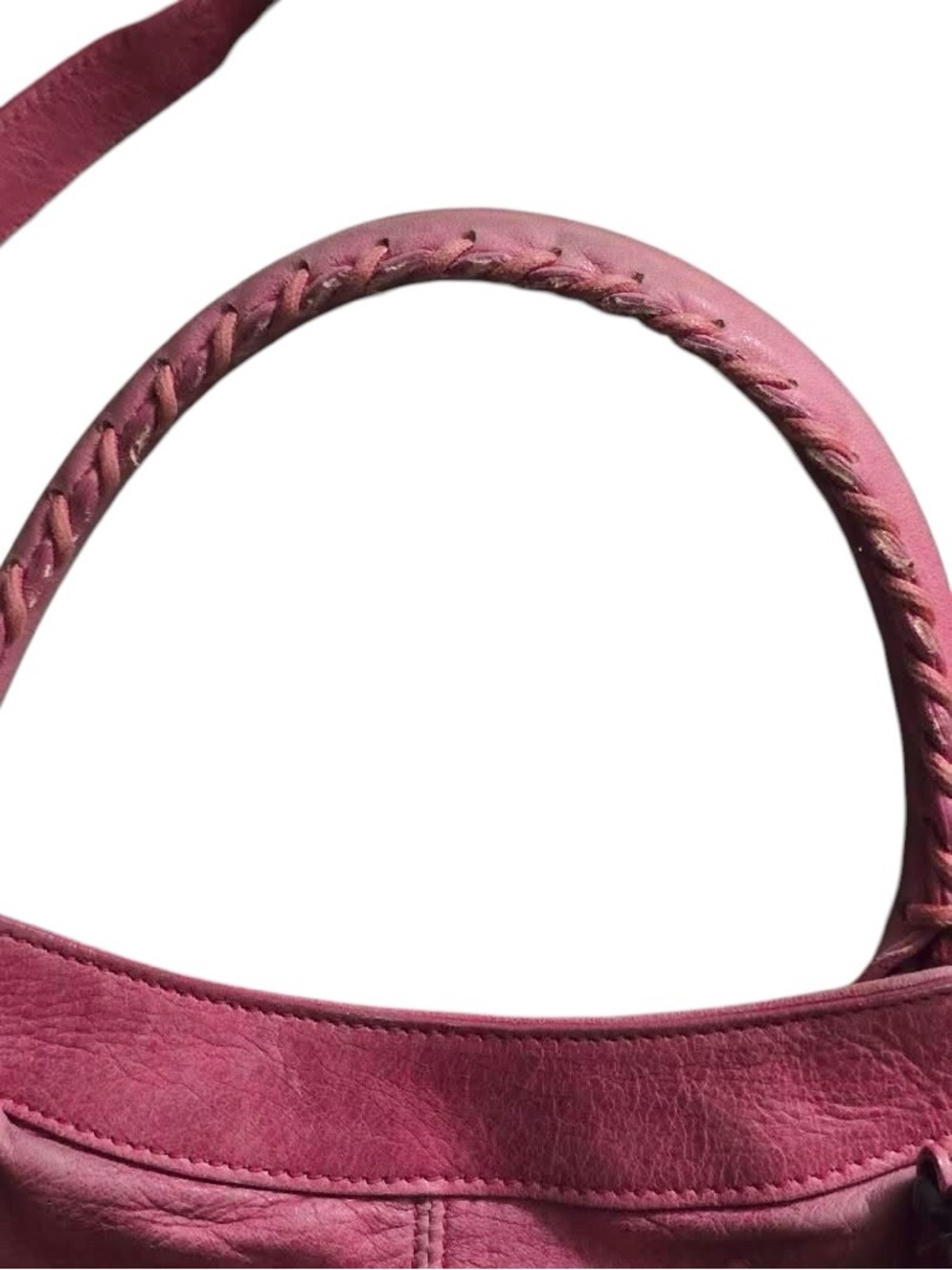 Auth Balenciaga City Pink Leather Shoulder Bag - Picture 11 of 12